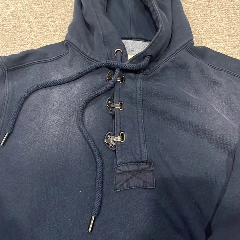 NAVY BLUE FOSSIL HOODIE SWEATSHIRT MEDIUM - Picture 2 of 5